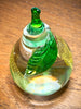 Charming Murano Glass Pear with Gold Aventurine