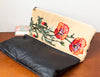 Lovely Floral Needlepoint Fold-Over Clutch Bag