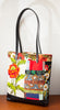 Vibrant Mixed Needlepoint & Fabric Patchwork Large Tote Bag