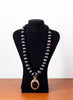 Exquisite Black Banded Agate Victorian Era Mourning Necklace