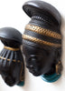 Gorgeous Pair of Chalkware Heads in Excellent Condition