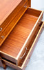 SALE! Gorgeous Refinished 1950s Mahogany Dresser, w/ Unique Drawer Interior