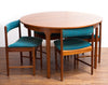 Amazing Mid Century Teak Dining Set, Chairs *Fit In* To Table, Refinished