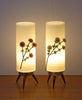 Funky Fab Pair of 1960s Flower Power Lamps
