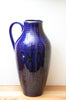Gorgeous Large Cobalt Blue & Black West German Vase
