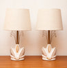 Fab Pair of Atomic 1950s Ceramic Lamps by Miller USA