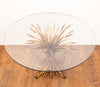 Gorgeous Gilded Iron Sheaf of Wheat Coffee/Side Table