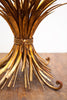 Gorgeous Gilded Iron Sheaf of Wheat Coffee/Side Table