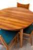 Mid Century Matching Dining Set, 6 Chairs & Expanding Table, Refinished