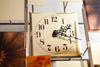 1970s Brutalist Metal Art Clock with Enamel Details