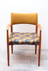 Beautiful Designer Mid Century Teak Arm Chair w/ New Seat Upholstery
