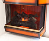 Super Cool Wall Mounted Vintage Fireplace w/ Electric Insert & Heather