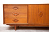 Extra Long Mid Century Walnut Sideboard/Dresser, Completely Refinished