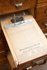 Phenomenal Antique Oak File Drawer Unit w/ Original Hardware