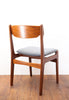 Danish Designer Set of 6 Mid Century Teak Dining Chairs, Reupholstered