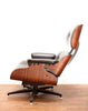 Vintage Eames-Style Lounger w/ Ottoman in Rosewood & Leather