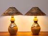 Unique Leather & Pressed Tin Table Lamps, Made in Mexico
