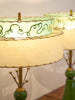 Spectacular Rare Pair of 1950s Atomic Lamps w/ Original Fibreglass Shades